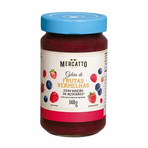 Geleia de Frutas Vermelhas Zero Açúcar Mercatto 340g