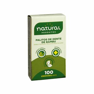 Palito de Dente de Bambu Esterilizado Natural Produtos 100 unidades