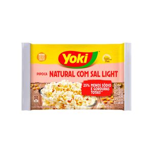 Pipoca para Micro-ondas Natural com Sal Light Yoki 90g