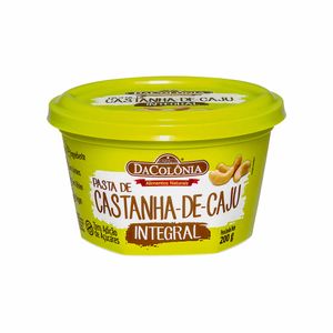 Pasta de Castanha-de-caju Integral Zero Açúcar DaColônia 200g