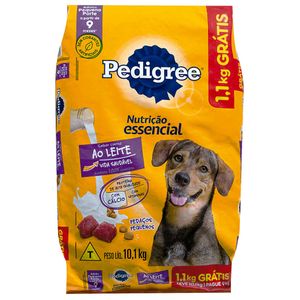 Ração para Cães Pedigree Nutrição Essencial Adultos Carne ao Leite 10,1kg Embalagem Promocional