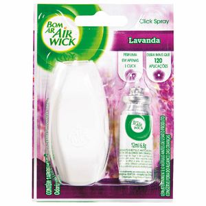 Aparelho Odorizador Click Spray + Refil Lavanda Air Wick Bom Ar 12ml