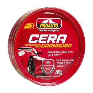 Cera para Carros em Pasta Tradicional com Carnaúba Proauto 200g