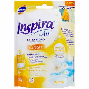 Desumidificador Evita Mofo para Cabides Natural Inspira Air Limppano 200g