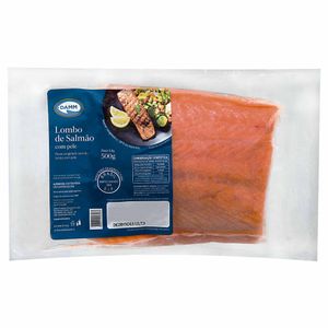 Lombo de Salmão com Pele Congelado Damm 500g