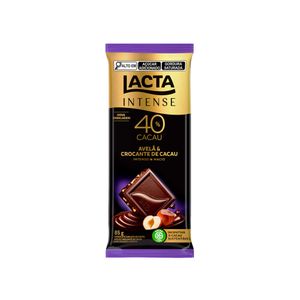 Chocolate Lacta Intense Nuts 40% Cacau Avelã & Crocante de Cacau 85g