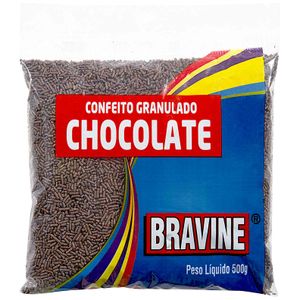 Confeito Chocolate Granulado Bravine 500g