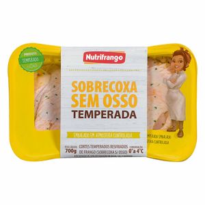 Sobrecoxa de Frango sem Osso Temperada Resfriada Nutrifrango 700g