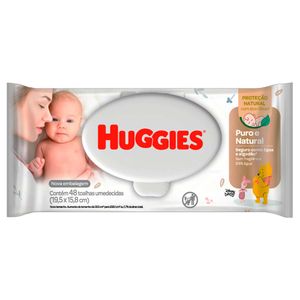 Toalhas Umedecidas Huggies Puro e Natural 48 unidades