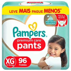 Fraldas Pampers Pants Premium Care XG 96 unidades