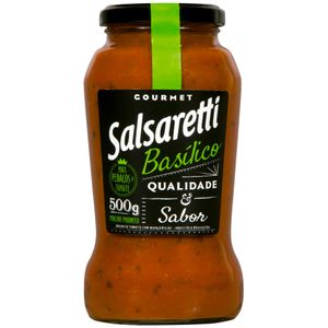 Molho de Tomate Gourmet Basílico Salsaretti 500g