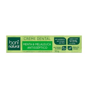 Creme Dental Boni Natural Sem Flúor Menta & Melaleuca 90g