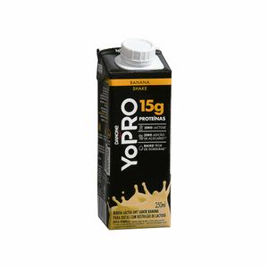Bebida Láctea de Banana Zero Lactose 15g Proteínas YoPRO Danone 250ml
