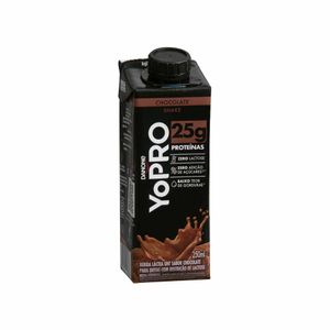 Bebida Láctea de Chocolate Zero Lactose 25g Proteínas YoPRO Danone 250ml