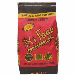 Carvão Vegetal de Acácia Negra Ki-Fogo 3kg