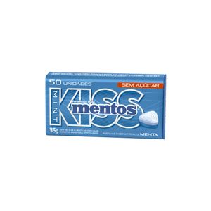 Pastilha Kiss Fruit Menta sem Açúcar Mentos 35g