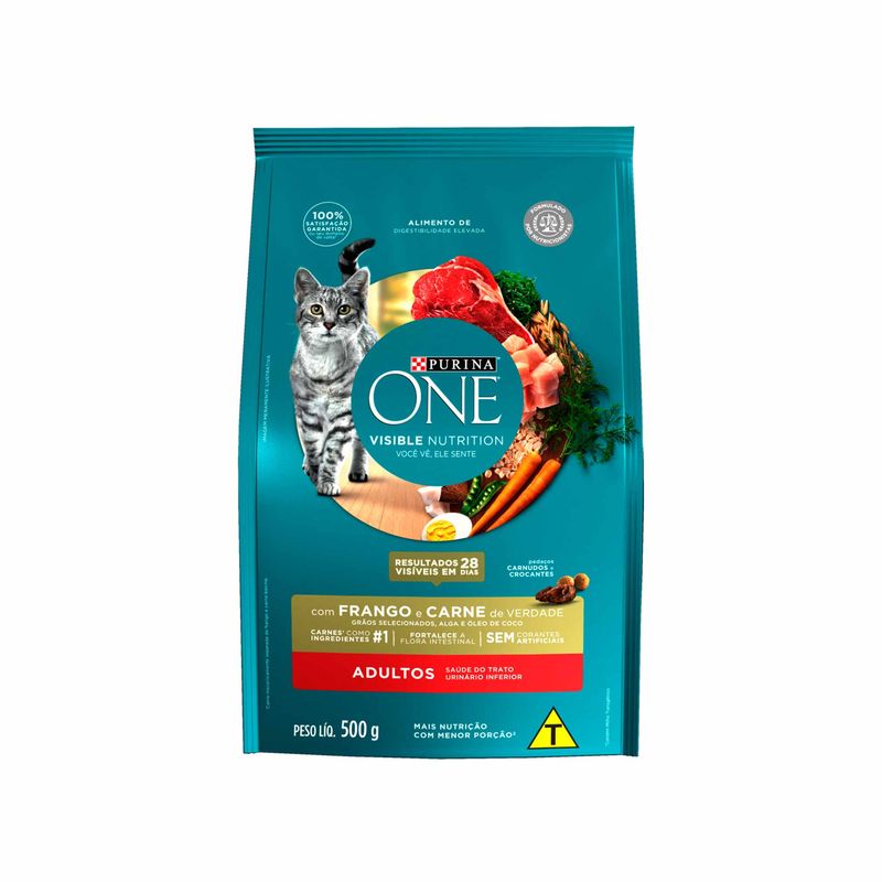 Racao-para-Gatos-Purina-One-Adultos-Frango-e-Carne-500g-Zaffari-00