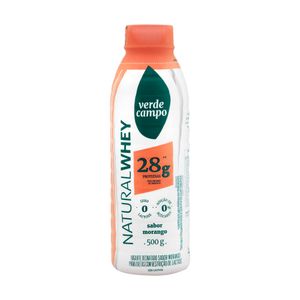 Iogurte de Morango Zero Lactose 28g Proteínas Natural Whey Verde Campo 500g