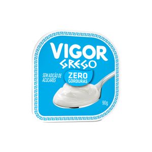 Iogurte Grego Natural Zero Gorduras sem Adição de Açúcares Vigor 90g