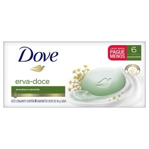 Conjunto com 6 Sabonetes em Barra Dove Erva-doce 90g