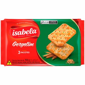 Biscoito Salgado com Gergelim Isabela 350g