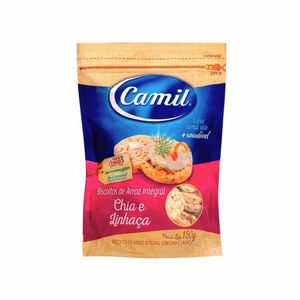 Biscoito de Arroz Integral Chia e Linhaça Camil 150g