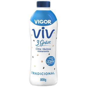 Iogurte Integral 3 Grãos Tradicional Viv Vigor 800g