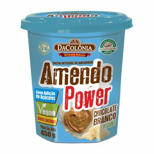 Pasta de Amendoim com Chocolate Branco Vegano Amendo Power DaColônia 450g