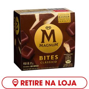 Sorvete de Baunilha com Chocolate Bites Clássico Magnum Kibon 92g