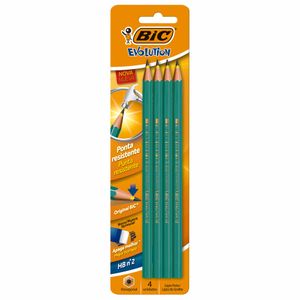 Lápis Grafite 835230 Verde Evolution Bic 4 unidades