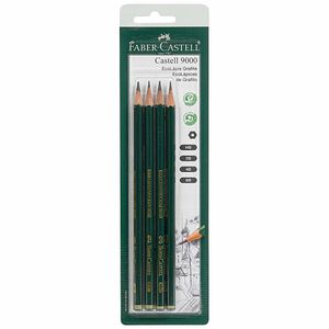 Lápis Grafite Verde Pontas Sortidas Faber-Castell 4 unidades