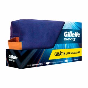 Carga Gillette Mach 3 12 unidades + Necessaire