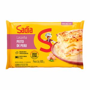 Lasanha Peito de Peru Congelada Sadia 600g