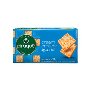 Biscoito Cream Cracker Água e Sal Piraquê 184g