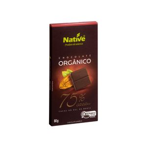 Chocolate Native 75% Cacau Orgânico 80g