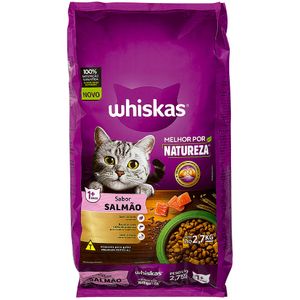 Ração para Gatos Whiskas Melhor por Natureza Adultos Salmão 2,7kg