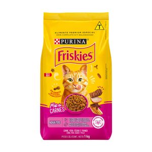 Ração para Gatos Friskies Purina Adultos Mix Carnes 1kg