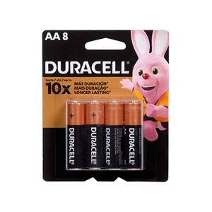 Pilha AA Alcalina Duracell 8 unidades