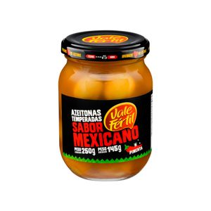 Azeitona Verde com Caroço Temperada Sabor Mexicano Vale Fértil 145g