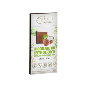 Chocolate ao Leite de Coco 42% Cacau Vegan Espírito Cacau 80g