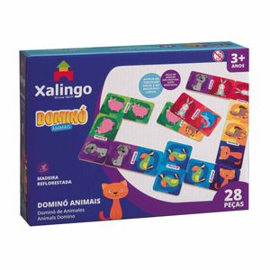 Jogo de Dominó Animais Xalingo 28 peças