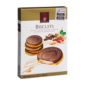 Biscoito de Chocolate Recheado com Cacau e Amendoim Tago 180g