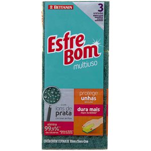 Conjunto 3 Esponjas Multiuso Protege Unhas EsfreBom Bettanin