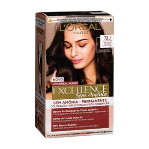 Tintura Excellence sem Amônia Castanho Escuro Universal 3U L'Oréal