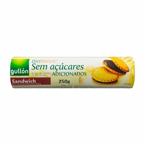 Biscoito Recheado Sandwich Chocolate Diet Nature sem Açúcares Gullón 250g