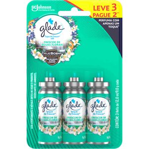 Conjunto com 3 Refis Toque de Frescor Águas Florais Glade 12ml