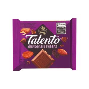 Chocolate Talento Garoto Amêndoas e Passas 85g