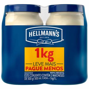 Conjunto com 2 unidades de Maionese Hellmann's 500g