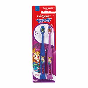 Conjunto com 2 Escovas Dentais Colgate Tandy Infantil Extra Macia