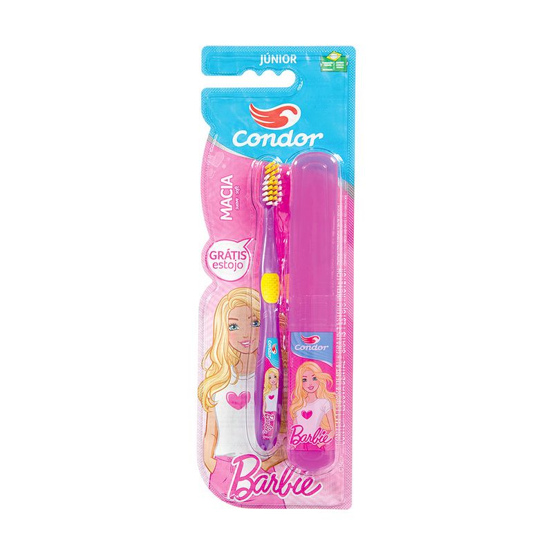 Escova-Dental-Condor-Junior-Barbie-Macia-com-Estojo-Zaffari-00